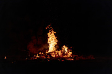 Camp Fire Christmas in July Tree Burning