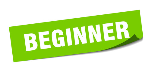beginner sticker. beginner square isolated sign. beginner
