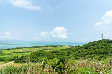 Obraz premium 小浜島の展望台から広がるパノラマ景色