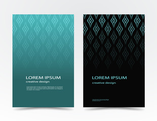 geometric shapes, in a minimalist style. Abstract lines in the form of waves for advertising. design cases, covers, brochures, banner. Blue, black vector banner, poster with text. EPS 10