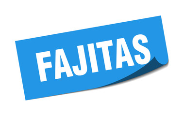 fajitas sticker. fajitas square isolated sign. fajitas