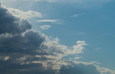 Dark clouds and blue sky, nice cloudscape