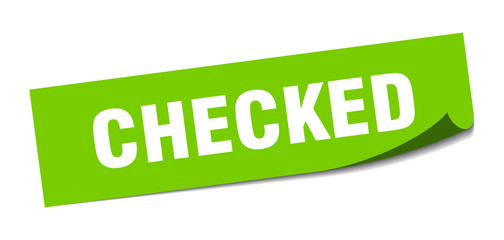 checked sticker. checked square isolated sign. checked