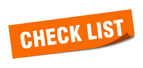 check list sticker. check list square isolated sign. check list