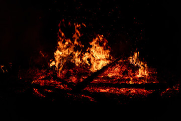 Camp Fire Christmas in July Tree Burning