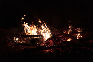 Camp Fire Christmas in July Tree Burning