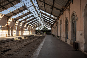 Old train station of Barreiro, Lisbon, Portugal