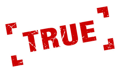 true stamp. true square grunge sign. true