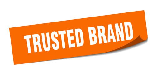 trusted brand sticker. trusted brand square isolated sign. trusted brand
