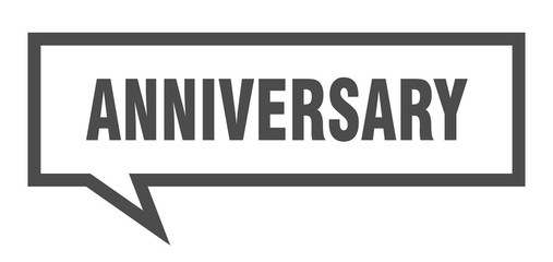 anniversary sign. anniversary square speech bubble. anniversary