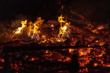 Camp Fire Christmas in July Tree Burning