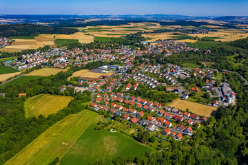 Das Dorf Frielendorf in Hessen aus der Luft