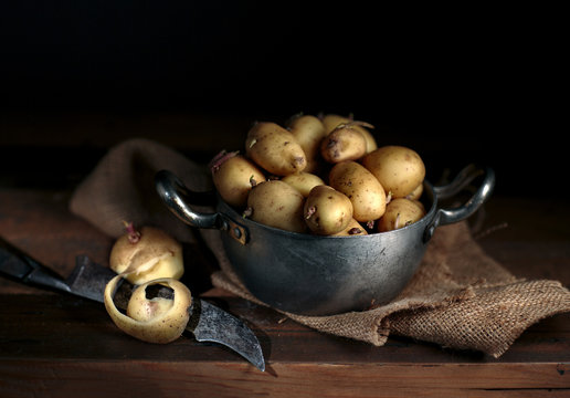 Rustic Still Life with Potatoes