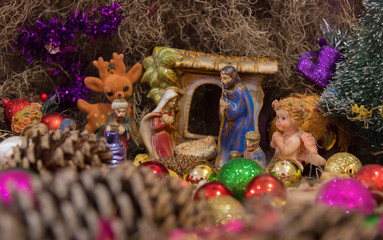 Christmas Themes-Nativity scenes of Santa Claus 01