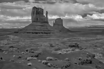 Monument Valley National Park infrared view, USA
