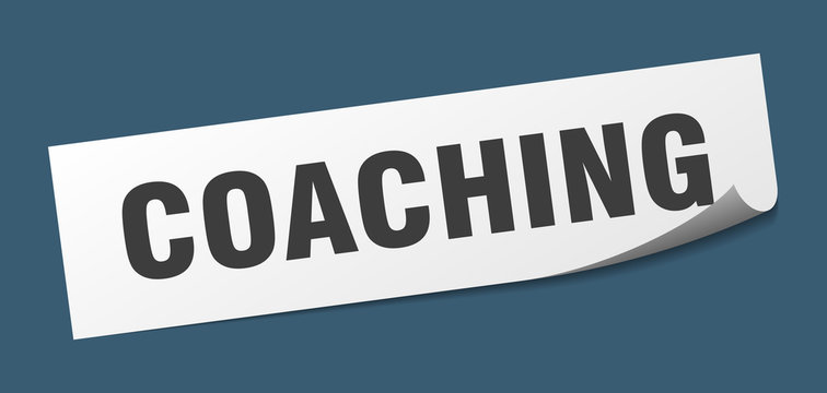 coaching sticker. coaching square isolated sign. coaching