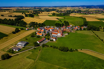 Salmshausen in Hessen mit der Drohne