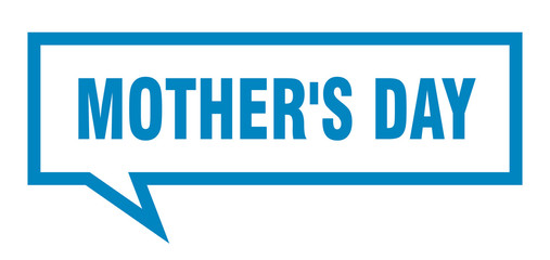 mother's day sign. mother's day square speech bubble. mother's day