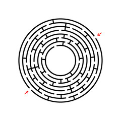 Abstact labyrinth. Game for kids. Puzzle for children. Maze conundrum. Vector illustration.