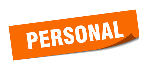 personal sticker. personal square isolated sign. personal