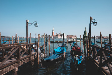 Gondel, Steg, Italien, Venedig, Schiffe, Boote, Lampen, Meer, Salzwasser, wasser, Parken,...