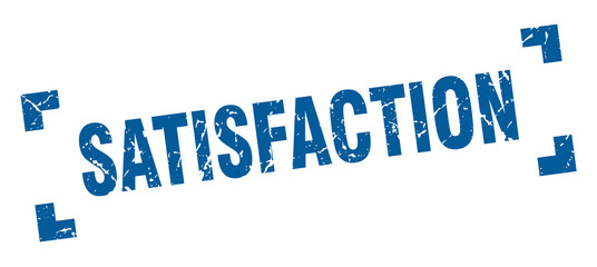 satisfaction stamp. satisfaction square grunge sign. satisfaction