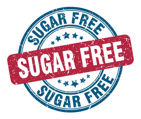 sugar free stamp. sugar free round grunge sign. sugar free
