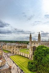 Fototapeta na wymiar The view of Cambridge with beautiful cloudy sky, UK