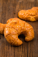 Croissants for Breakfast. Selective focus.