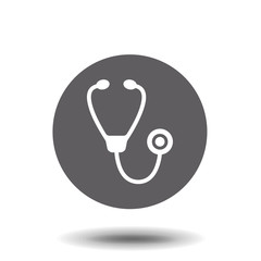 Stethoscope icon in trendy flat style isolated. Symbol for your web site design Stethoscope icon logo, app, UI.