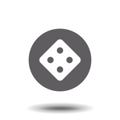 Dices icon flat. Illustration isolated vector sign symbol