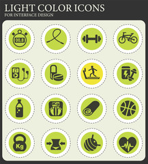 fitness icon set