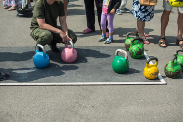 colorful training weights