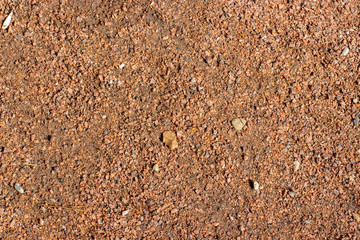 Soft cover of the walkway gravel crushed stone crumb, background texture structure