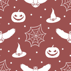 Halloween 2019 vector seamless pattern.
