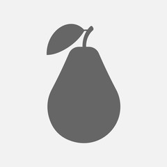 Pear isolated on white background. Vector illustration.