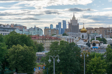 Fototapeta na wymiar panoramic view of the city Moscow. Financial clity