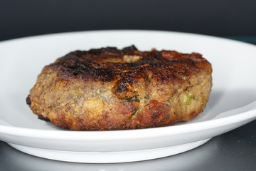 Delicious meatballs fried crispy brown and served hot