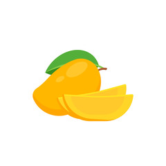 mango isolated on white background. Vector illustration.