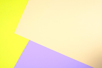 Abstract color background. Paper blanks on a table. Office minimalism style concept. Empty space for design and text