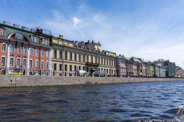 Fototapeta na wymiar River Moika, Saint Petersburg. River navigate
