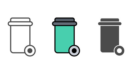 Garbage vector icon sign symbol