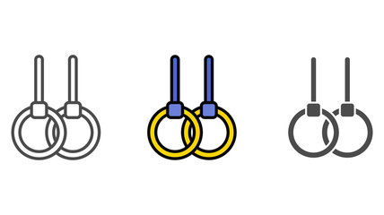 Gymnastic ring vector icon sign symbol