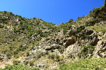 Trail in Kollita gorges (Moudriano, Poros, Moundros gorge), Crete, Greece