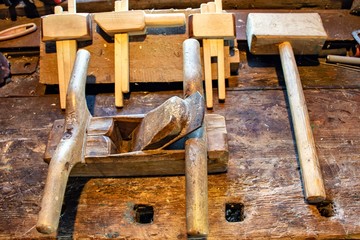 Old woodworking tools for wood