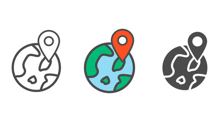 Location pin vector icon sign symbol