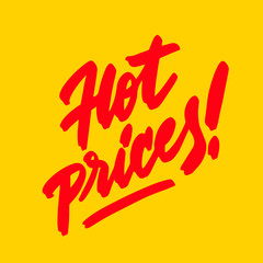 Hot prices. vector illustration. 