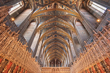Ceiling of the Cathedral of Albi, France - obrazy, fototapety, plakaty