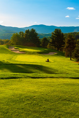 Golfing at Stowe Country Club, Stowe, Vermont, USA