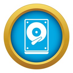 HDD icon blue vector isolated on white background for any design